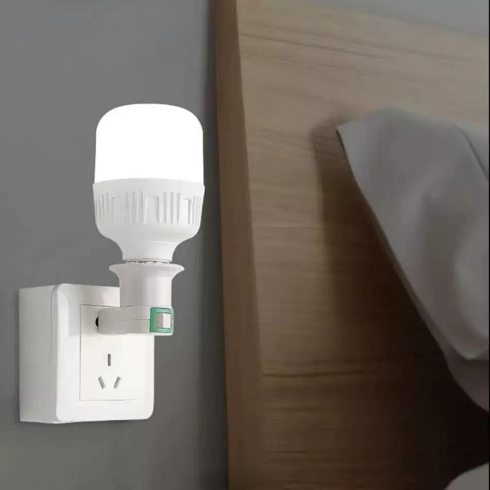 TransForMacion Gece Lamba Ampül Adaptörü Aç/Kapa Anahtarlı E27 Standart Ampul Duyu 720768 