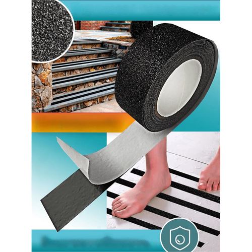 TransForMacion Kuvarz Taşlı Kaydırmaz Bant 5 metre x 25 mm Merdiven Bandı 720789
