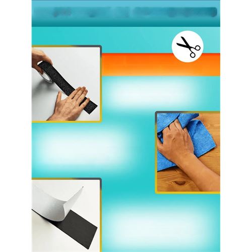 TransForMacion Kuvarz Taşlı Kaydırmaz Bant 5 metre x 25 mm Merdiven Bandı 720789