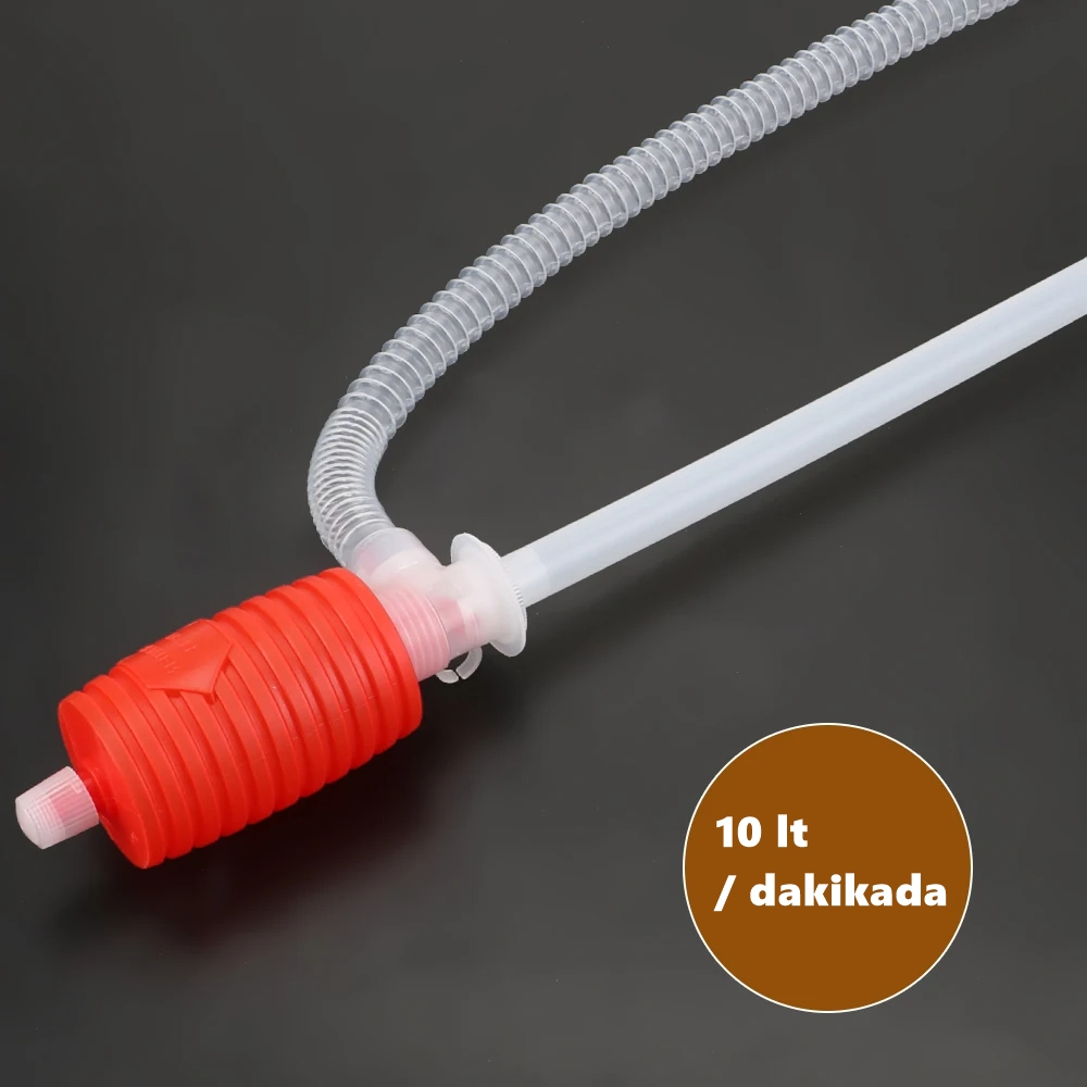 Benzin Yağ  Mazot Sıvı Yakıt Pompası Yarı Manual Taşınabilir Araç Manuel El Sifon Pompası Seti 719951