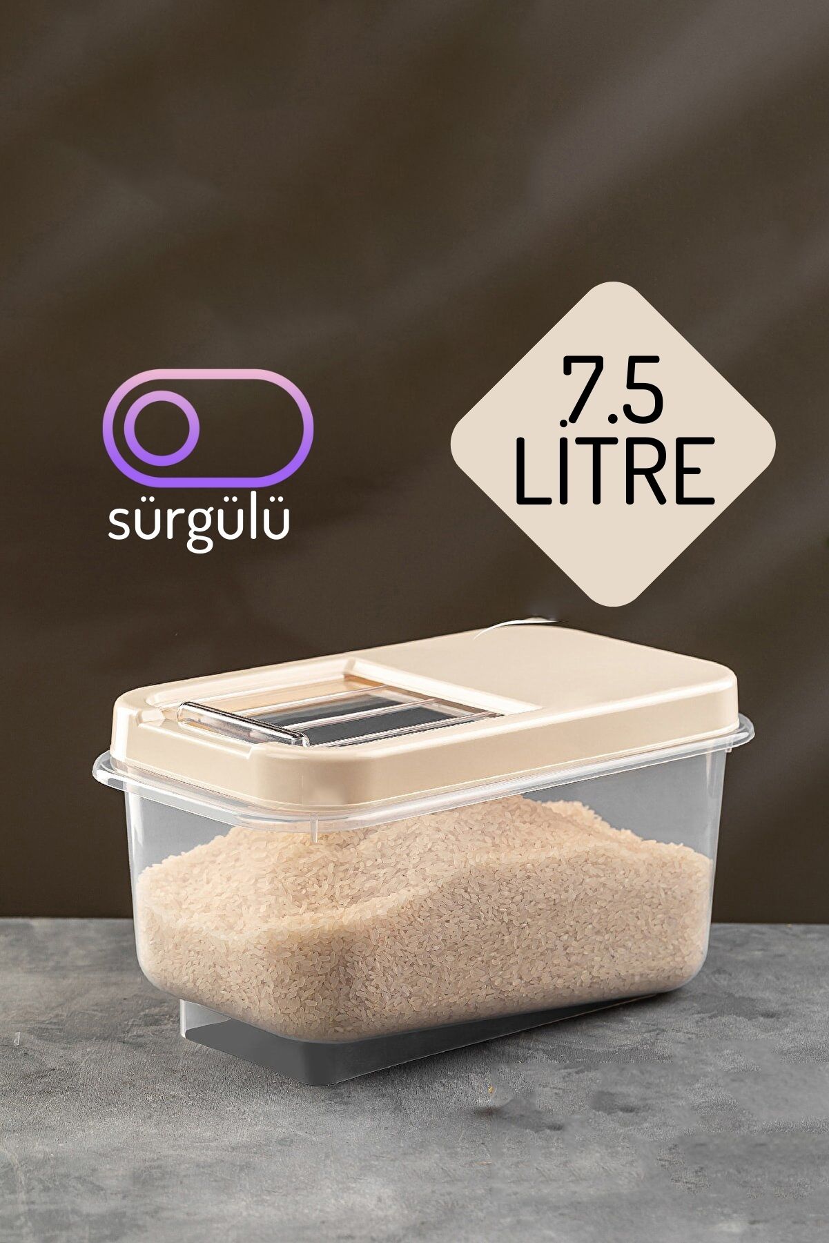 ModaCar Insignia Erzak Bakliyat Saklama Kutusu 7.5 lt KREM 