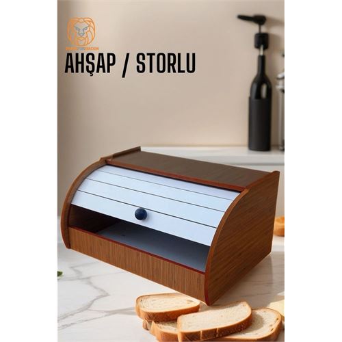 Ekmek Dolabı Storlu Ahşap BEYAZ 
