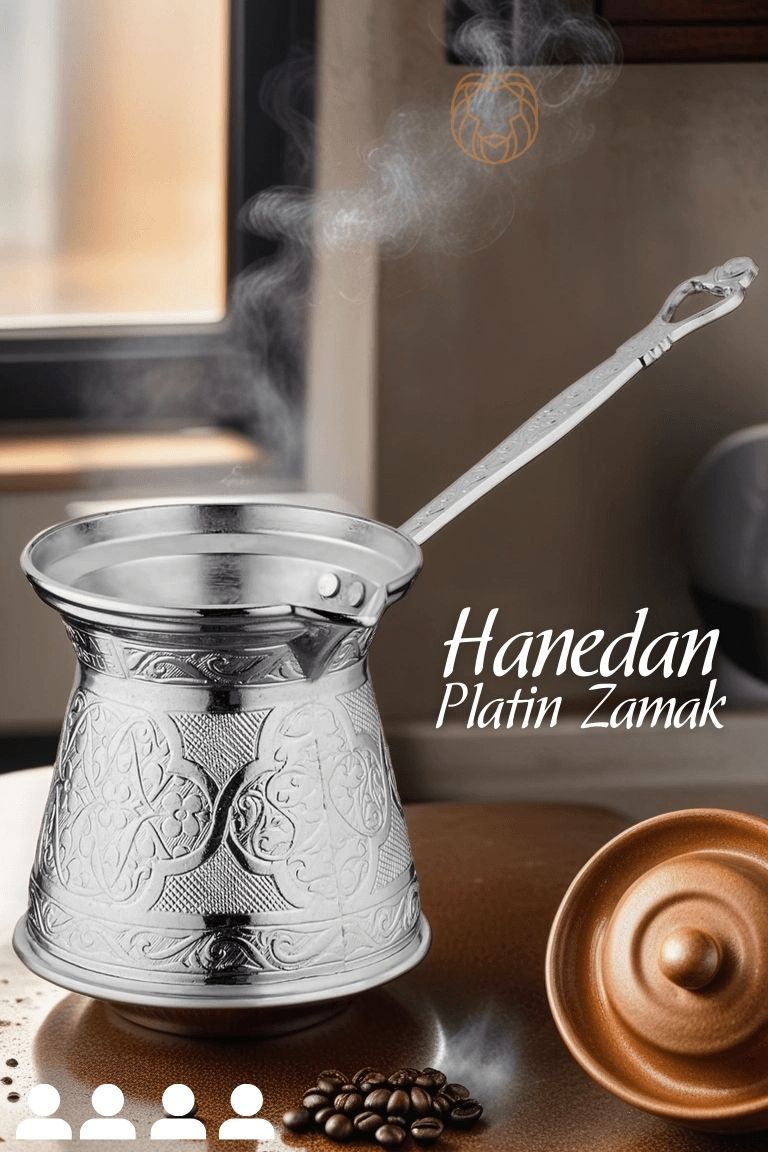 ModaCar İndüksiyon Tabanlı Platin Cezve Hanedan 4 Kişilik