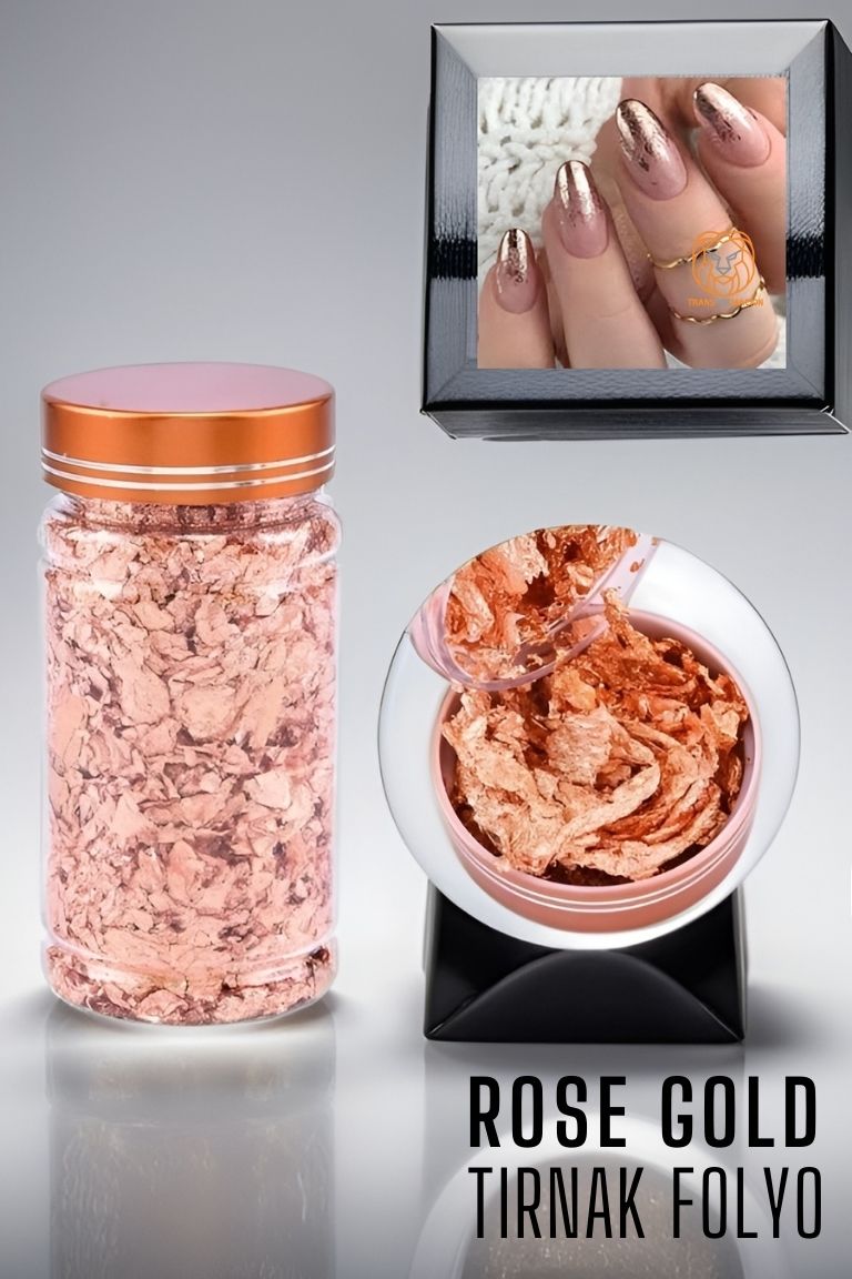 ModaCar Tırnak Süsü Gümüş Folyo Rose Gold