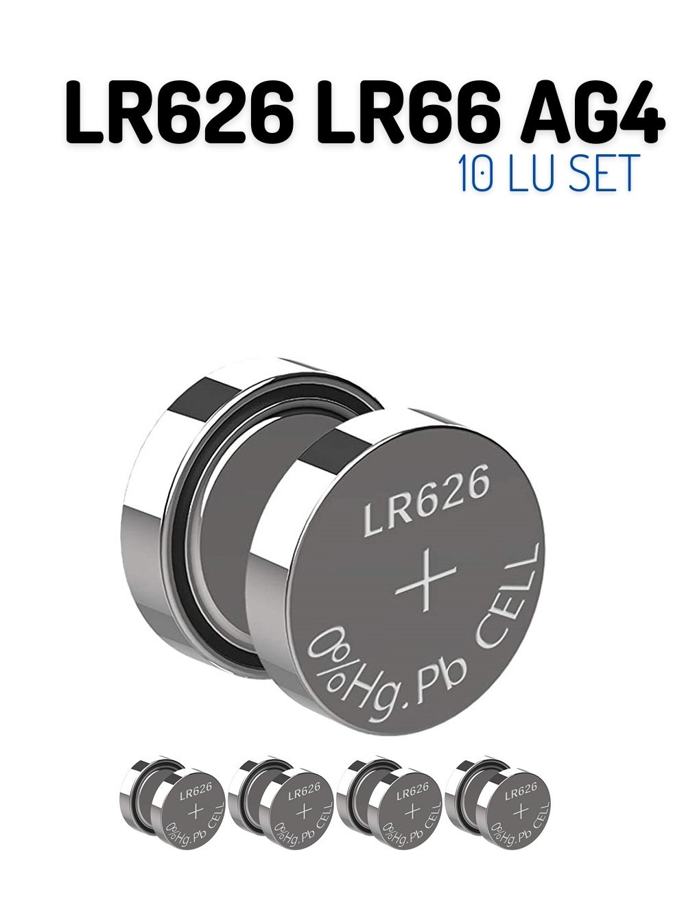 LR626 LR66 AG4 1.55V 10 Adet Alkaline Pil 
