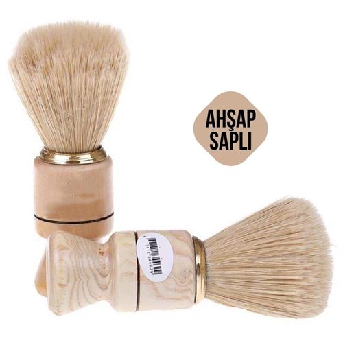 ModaCar Faux Ahşap Saplı Tıraş Fırçası 