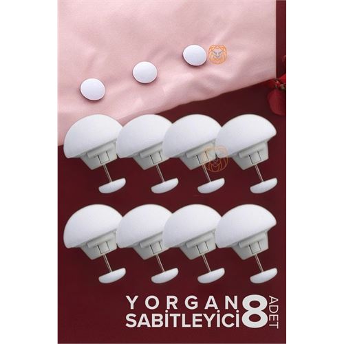 ModaCar Yorgan Çarşaf Kılıf Sabitleyici 8 Adet Mantar Model 