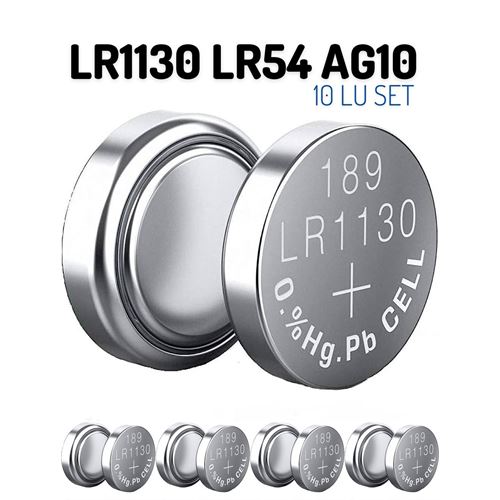 ModaCar LR1130 LR54 AG10 1.55V 10 Adet Alkaline Pil 