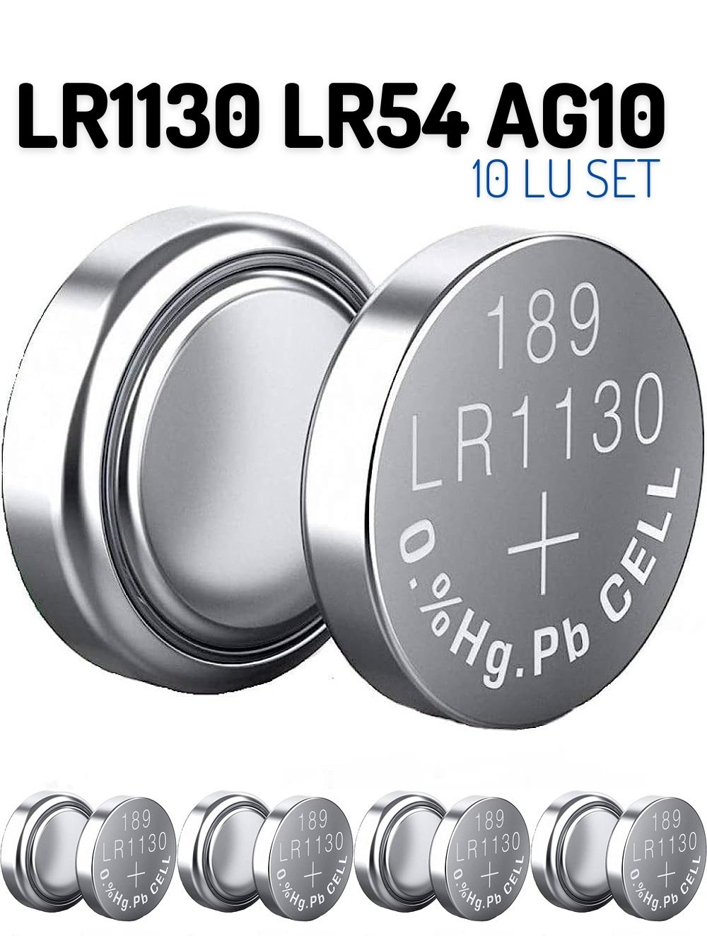 ModaCar LR1130 LR54 AG10 1.55V 10 Adet Alkaline Pil 