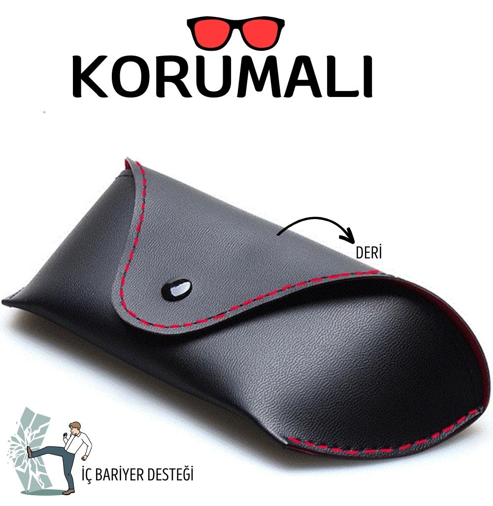 ModaCar Landsverk Korumalı Deri Gözlük Kabı 