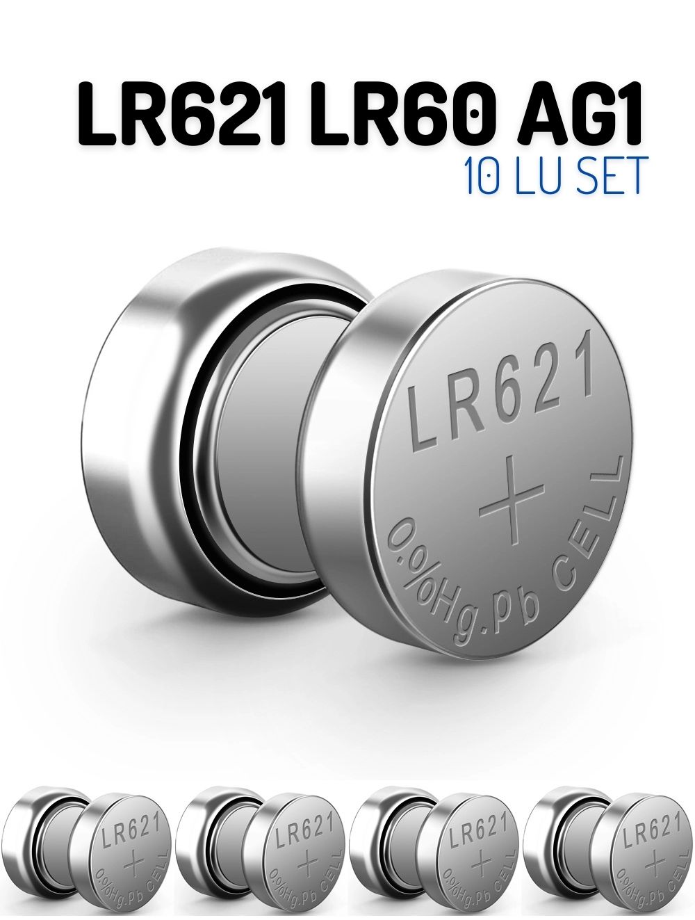 ModaCar LR621 LR60 AG1 1.55V 10 Adet Alkaline Pil 