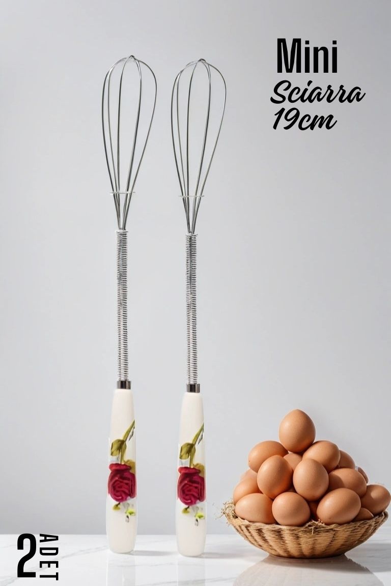 Sciarra Mini Çırpıcı Seramik Saplı 2 Adet 