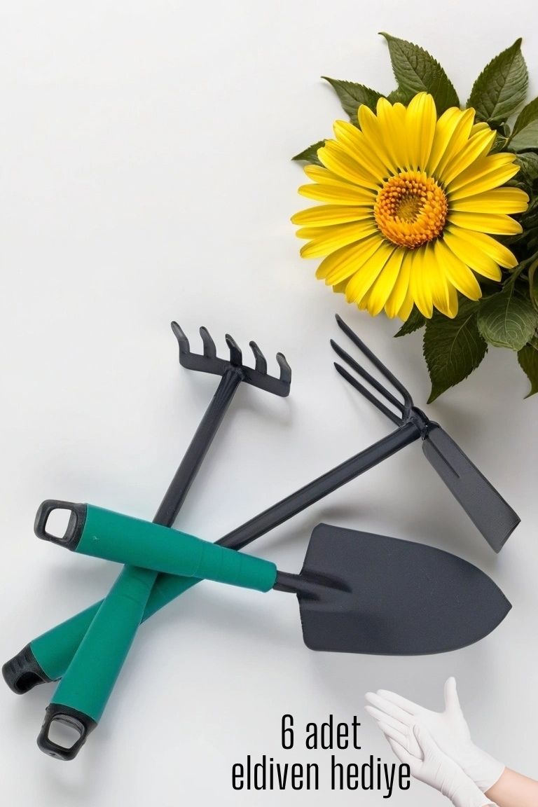 ModaCar Kürek Çapa Tırmık Seti 6 Eldiven Hediyeli 