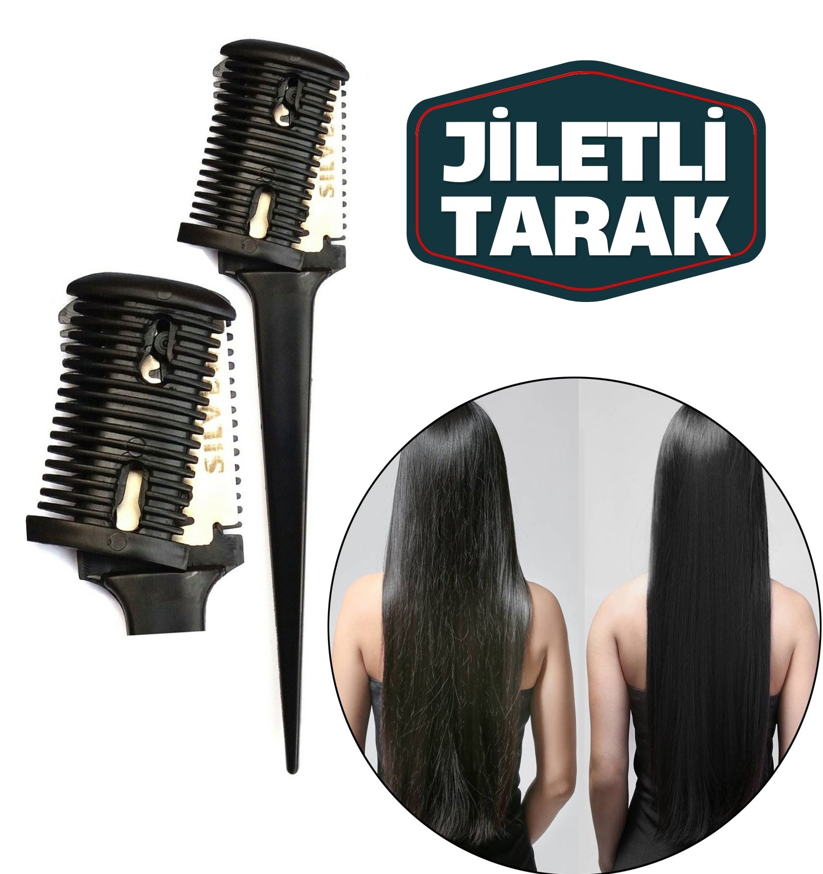 ModaCar Jiletli Kırık Saç Düzeltme İnceltme Tarağı 