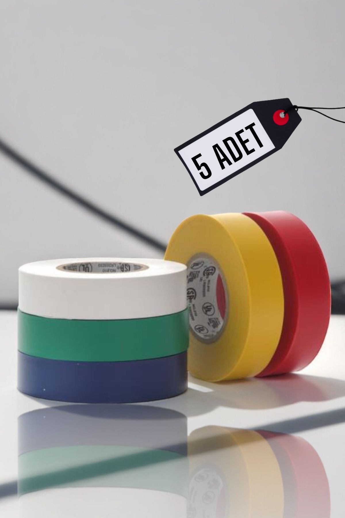 ModaCar Renkli Elektrik İzolasyon Bandı 5 ADET 