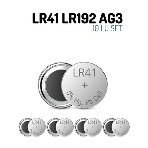 ModaCar LR41 LR192 AG3 1.55V 10 Adet Alkaline Pil 