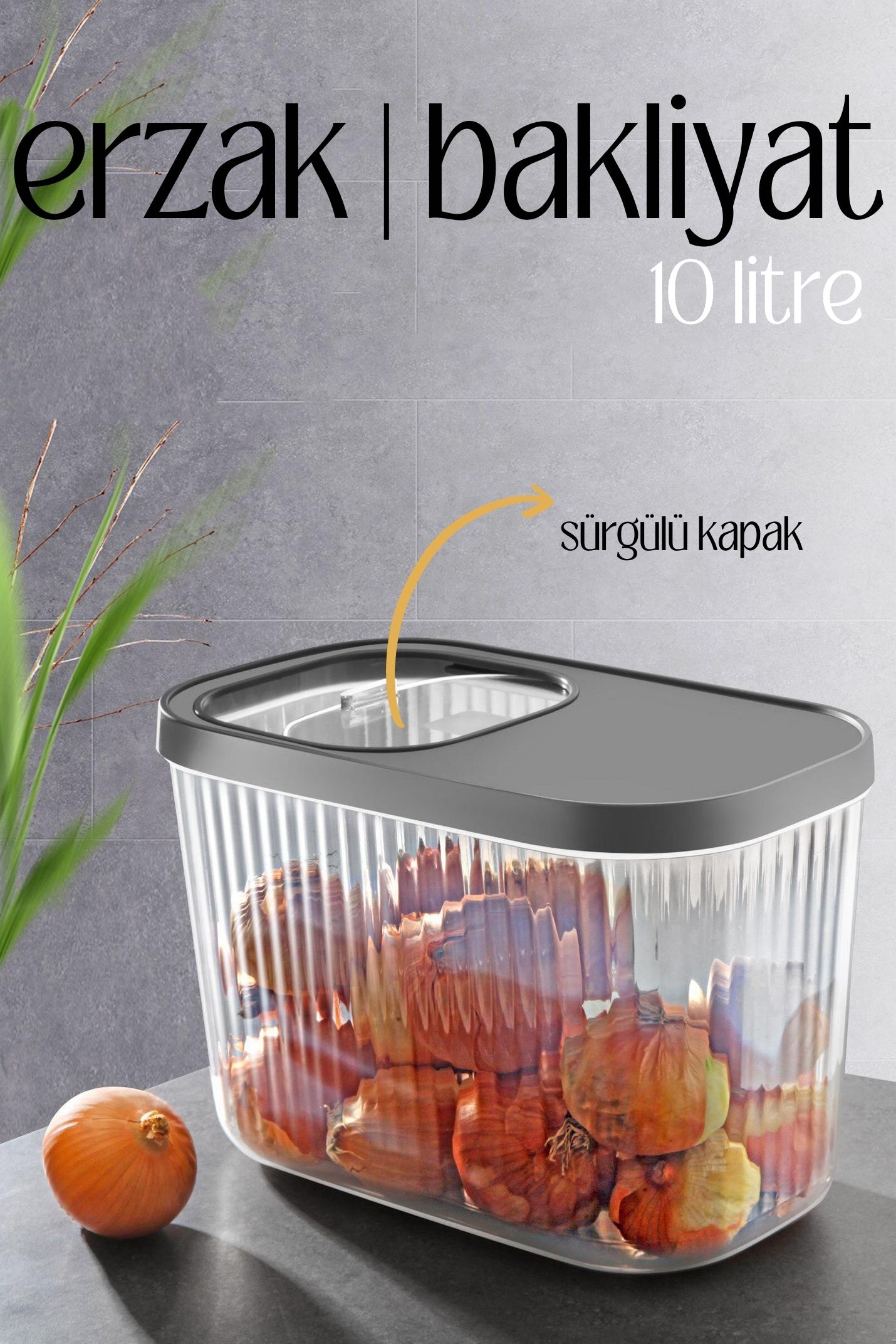 ModaCar MultiBox Erzak Bakliyat Kutusu Sürgülü Kapak 10 Litre 