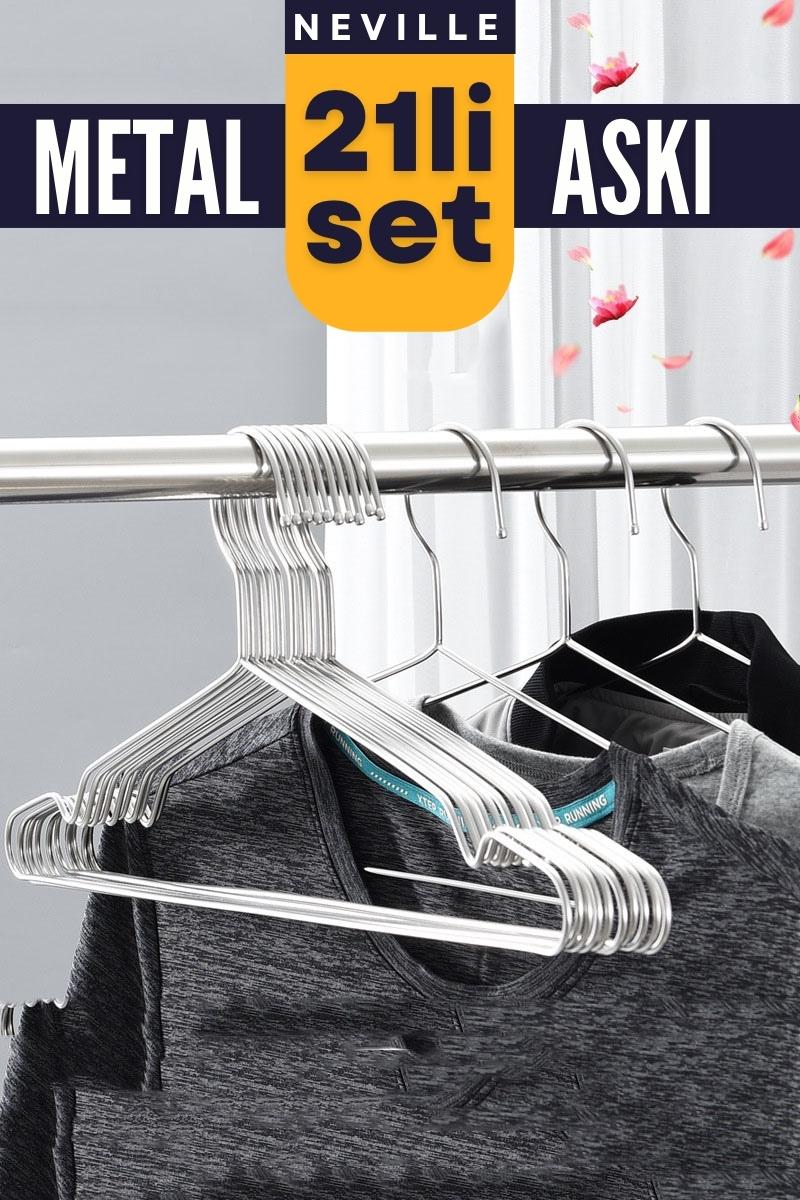 ModaCar Neville 21 Adet Metal Askı Seti 
