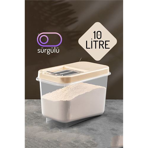 ModaCar Insignia Erzak Bakliyat Saklama Kutusu 10 lt KREM 