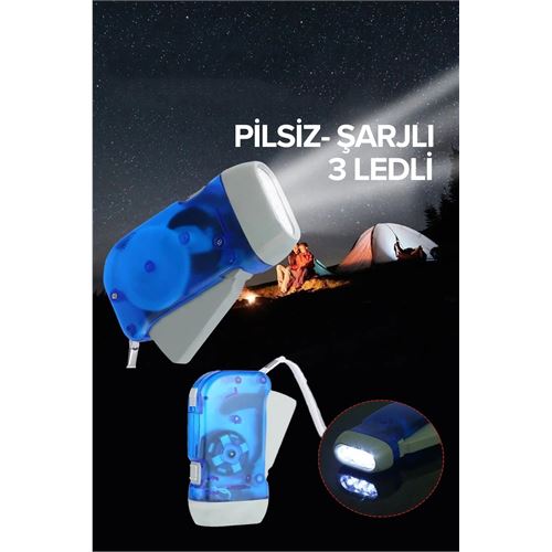 ModaCar Kendinden Şarjlı Pilsiz El Feneri 