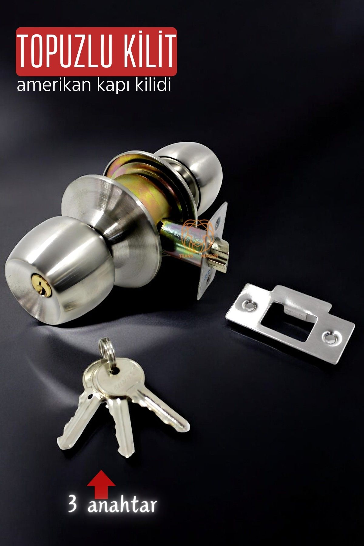 Topuzlu Kilit Amerikan Kapı Kilit Buton Set 