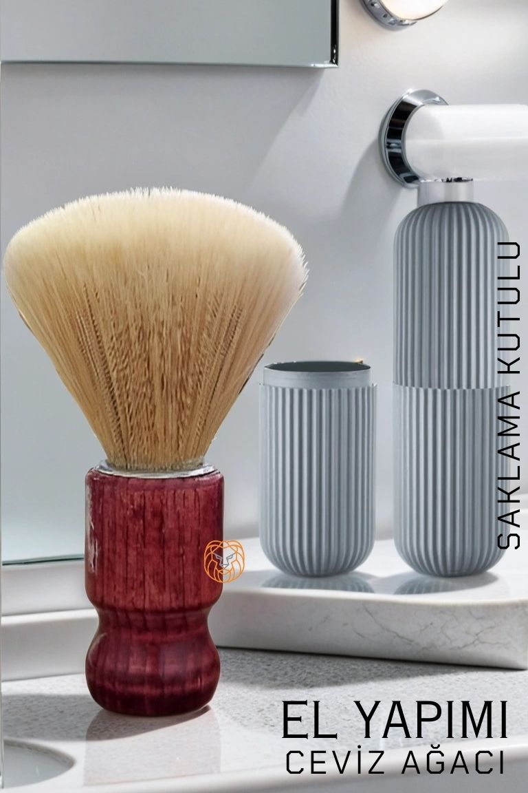 ModaCar Ebony Kutulu El Yapımı Sakal Tıraş Fırçası 