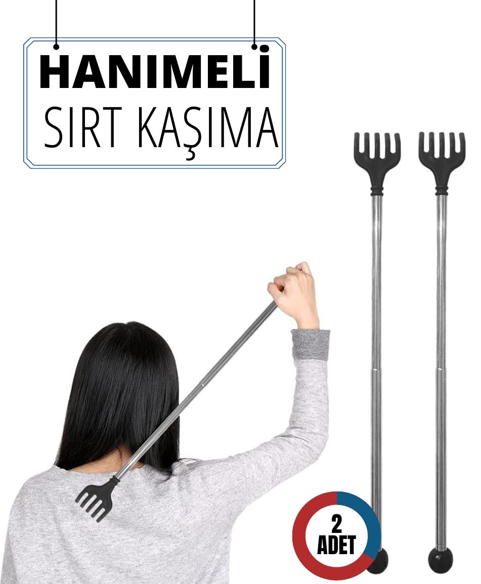 2 Lİ Hanımeli Metal Sırt Kaşıma Aparatı 