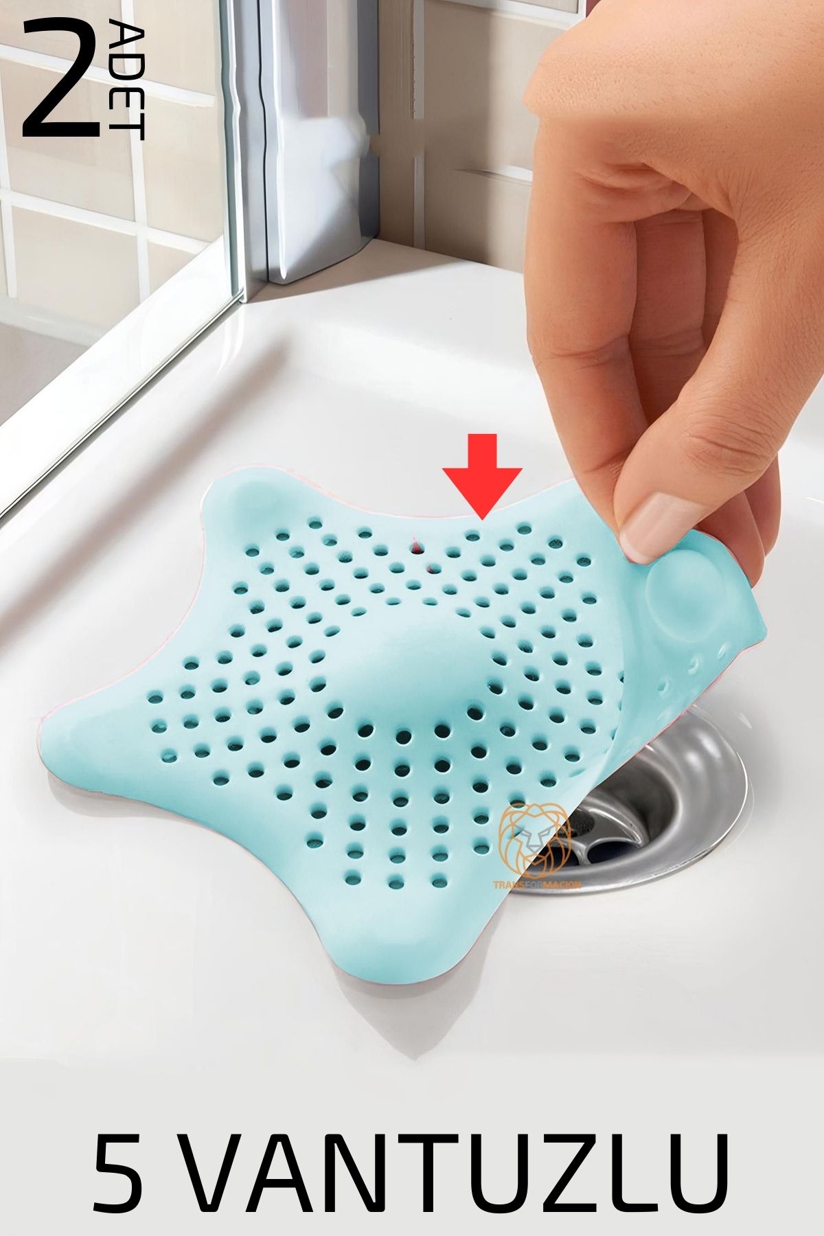 ModaCar Vantuzlu Lavabo Gider Süzgeci Multi Kullanım 2 li