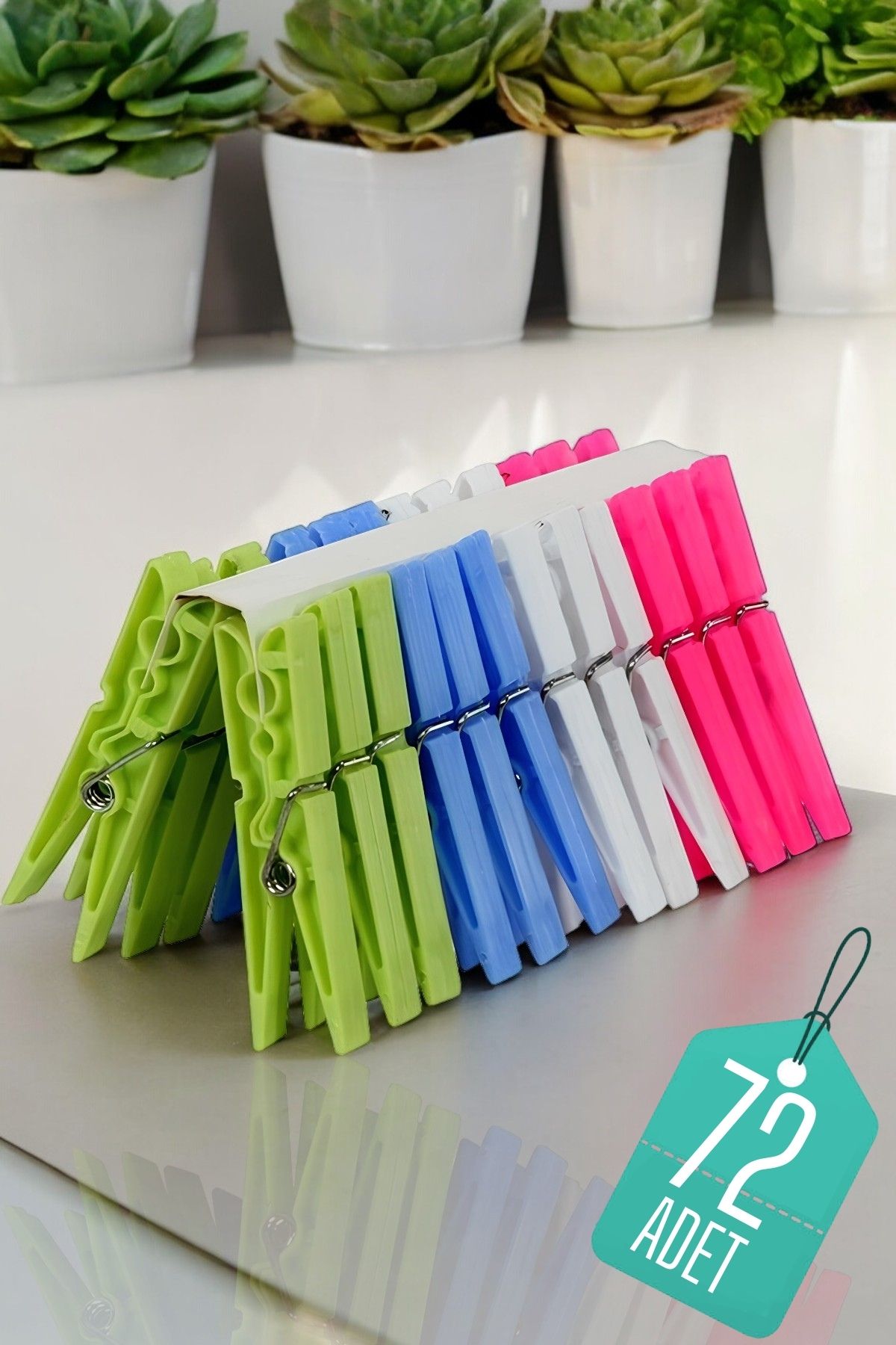 Plastik Çamaşır Mandalı 72 Adet 