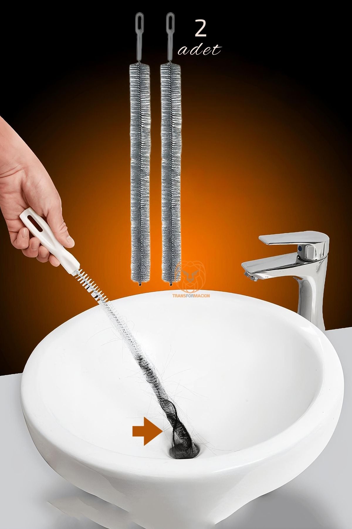 Mutfak Banyo Lavabo Gider Açma Fırçası 2 Adet  