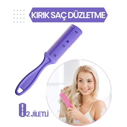 ModaCar 2 Jiletli Kırık Saç Düzeltme İnceltme Tarağı 