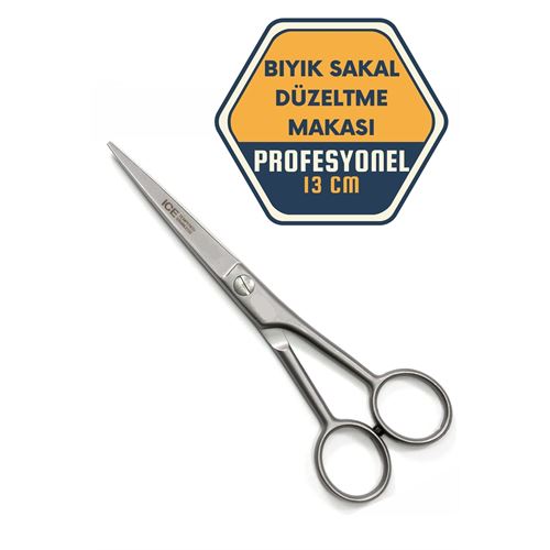 ModaCar Berber Kuaför Kesim Bıyık Sakal Düzeltme Makası 13.5 cm 