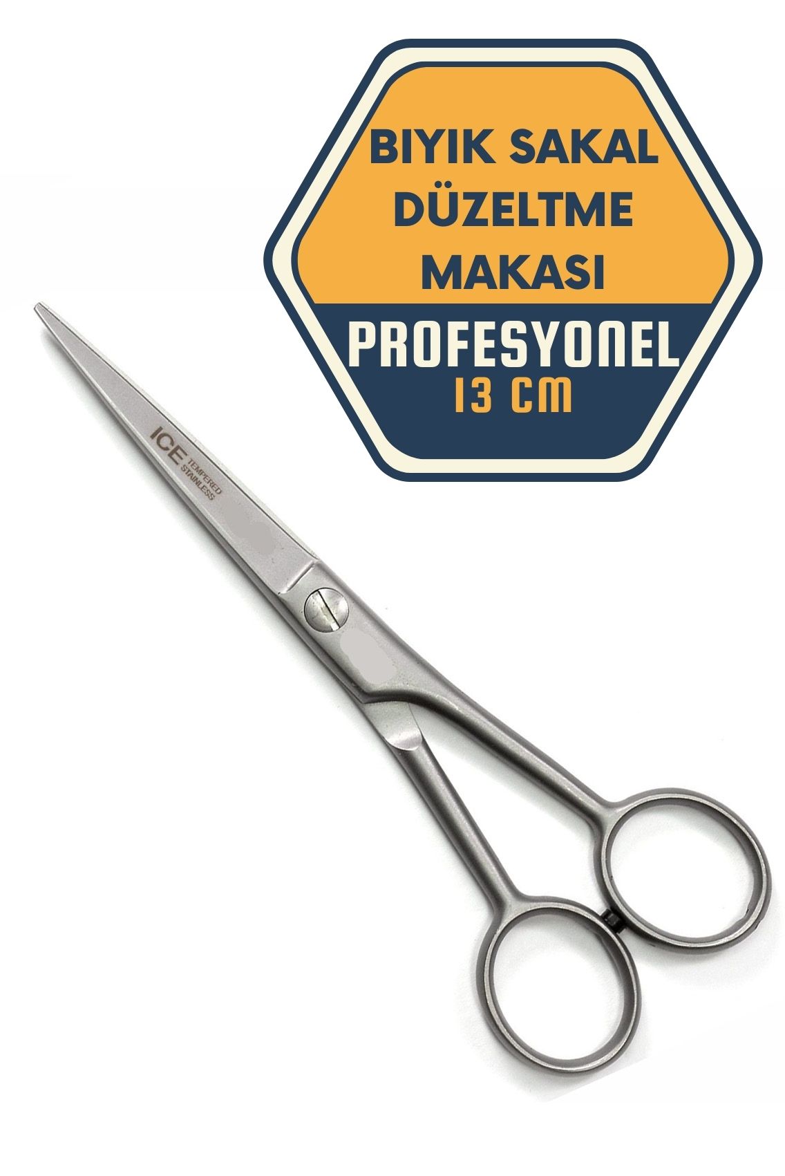 ModaCar Berber Kuaför Kesim Bıyık Sakal Düzeltme Makası 13.5 cm