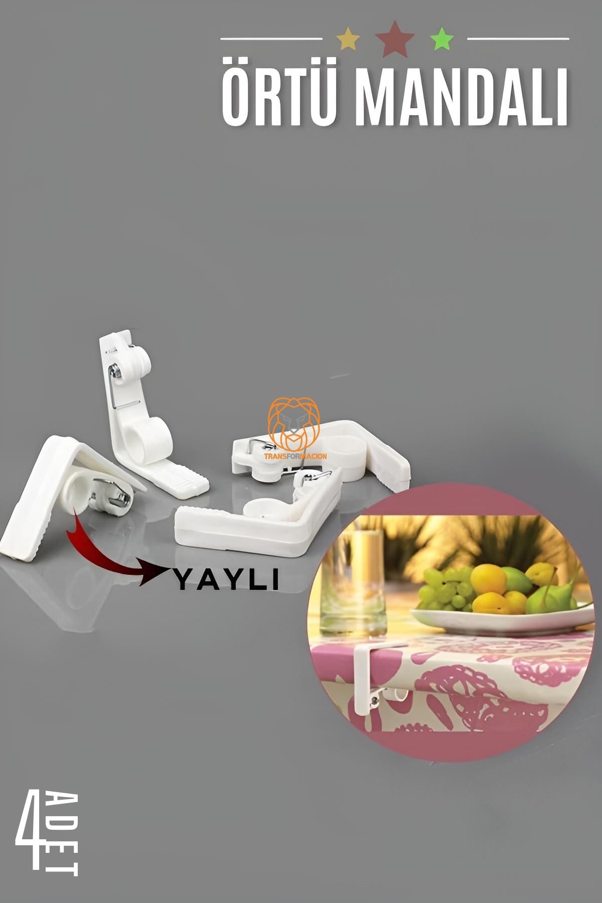 Modacar Yaylı Masa Örtüsü Mandalı 4 ADET 