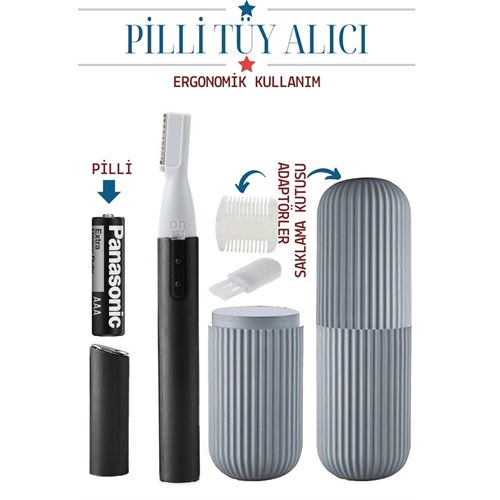 ModaCar Burun Kulak Kıl Temizleyici Kutulu Pilli Set 
