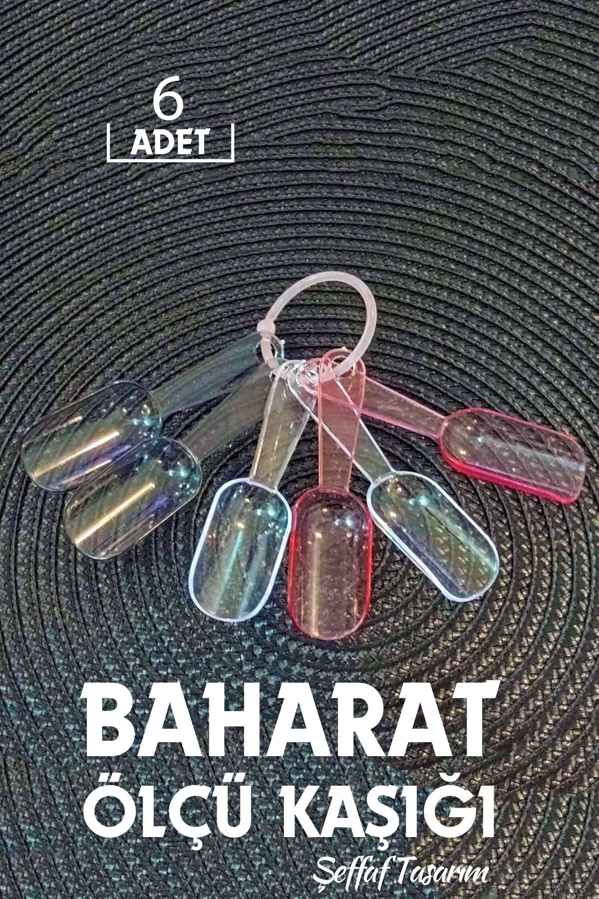 6 lı Şeffaf Baharat Kaşığı Camino Design 