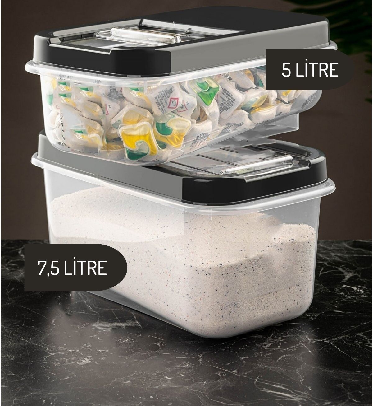 Reagan Tablet ve Deterjan Saklama Kutusu 5 ve 7.5 lt 