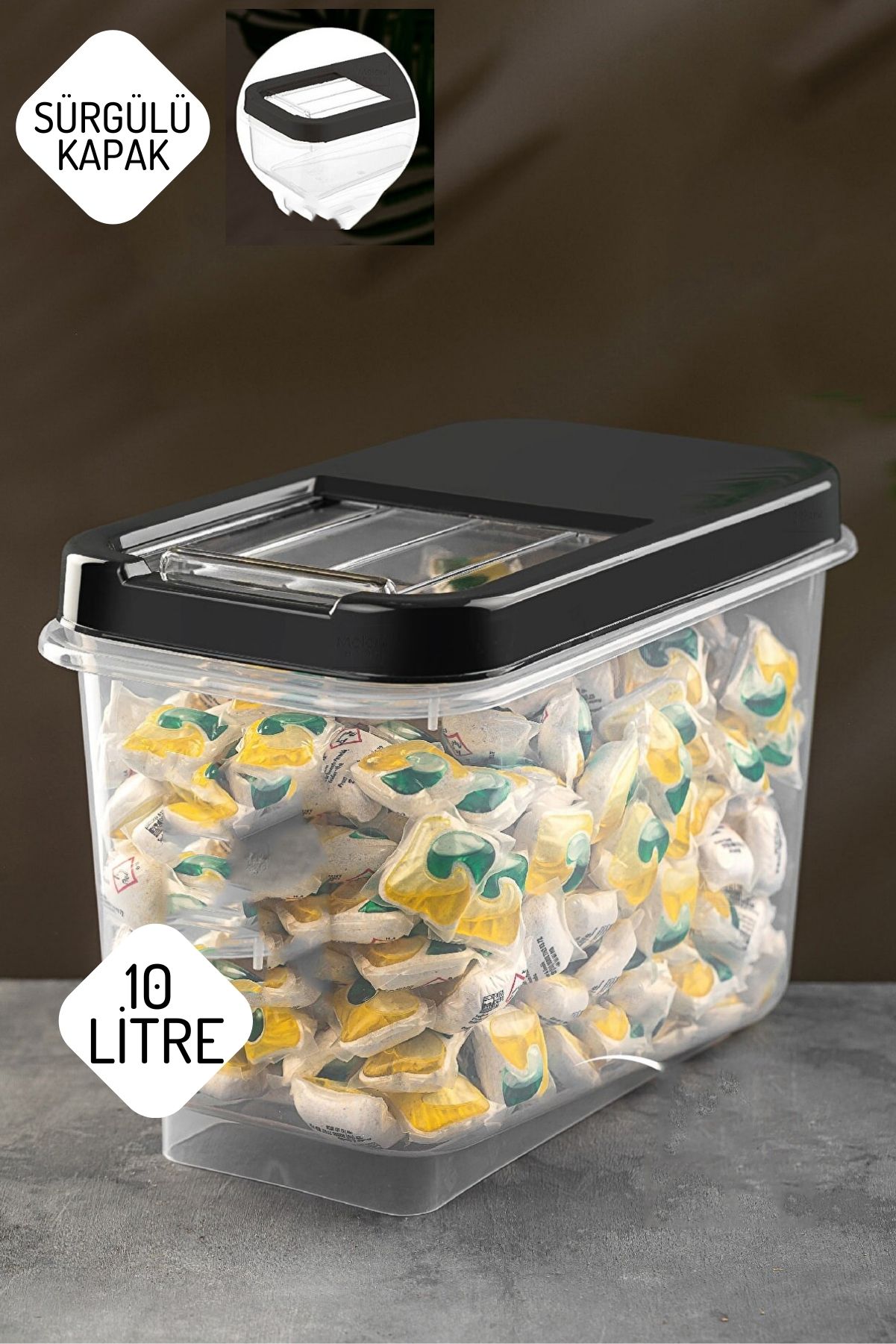 ModaCar Reagan Tablet ve Deterjan Saklama Kutusu 10 lt ANTRASİT