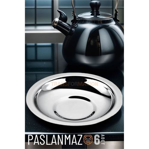 ModaCar Veneta 6 Adet Metal Çay Tabağı Seti	 