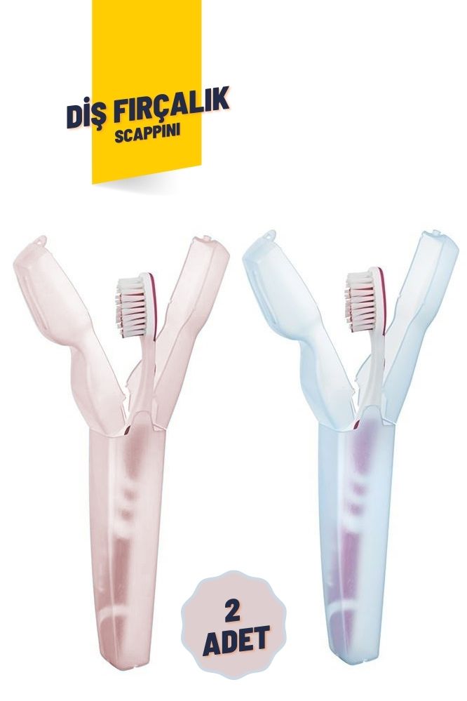 2'li Kapaklı Diş Fırçası Kutusu Kapaklı Diş Fırçalık – Hijyenik ve Şık Banyo Düzeni  