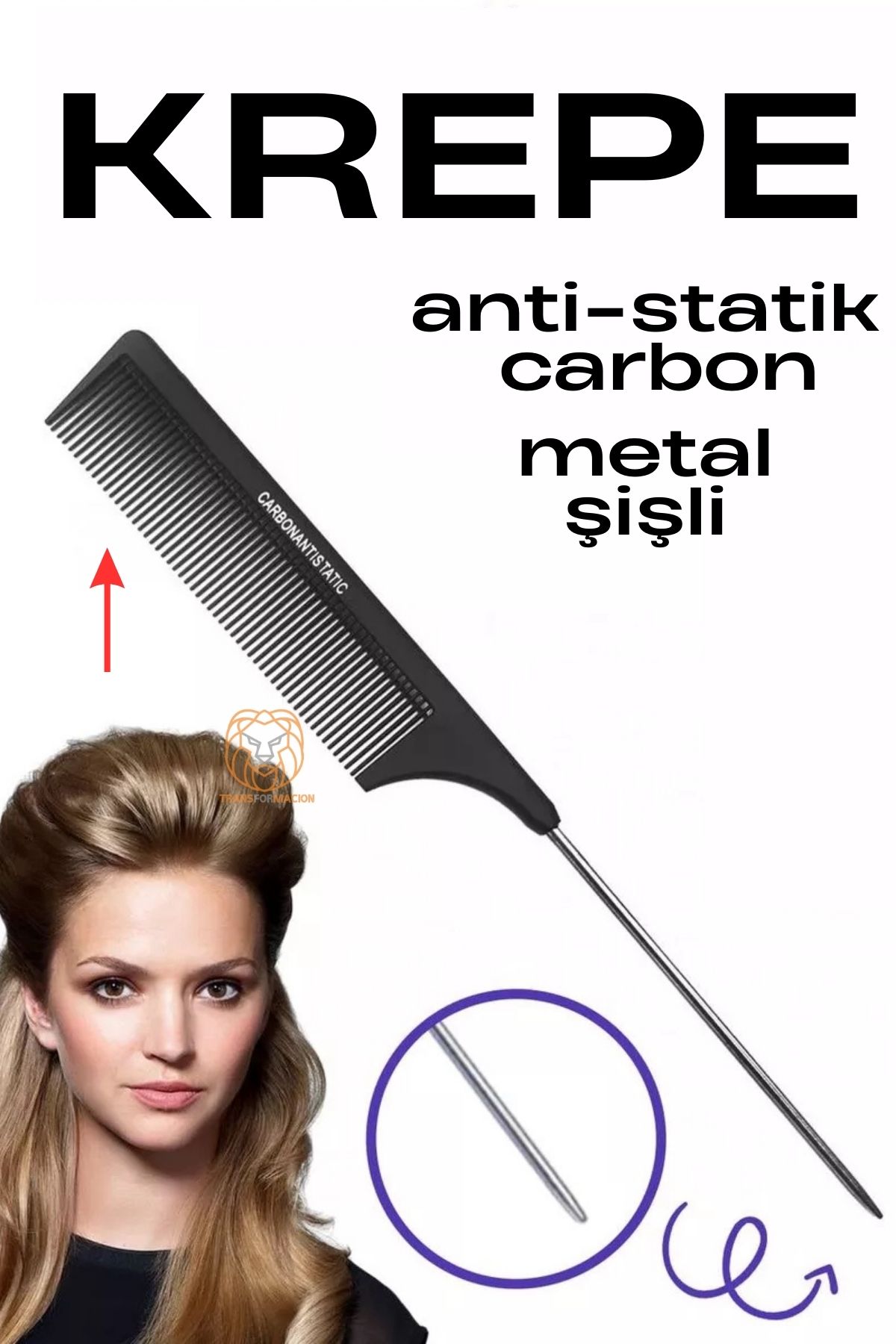 Krepe Tarağı Metal Şişli Absolute Profesyonel 