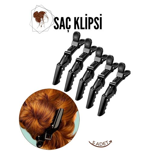 ModaCar Saç Pensi Saç Klipsi 5 Adet Crocodile Design 