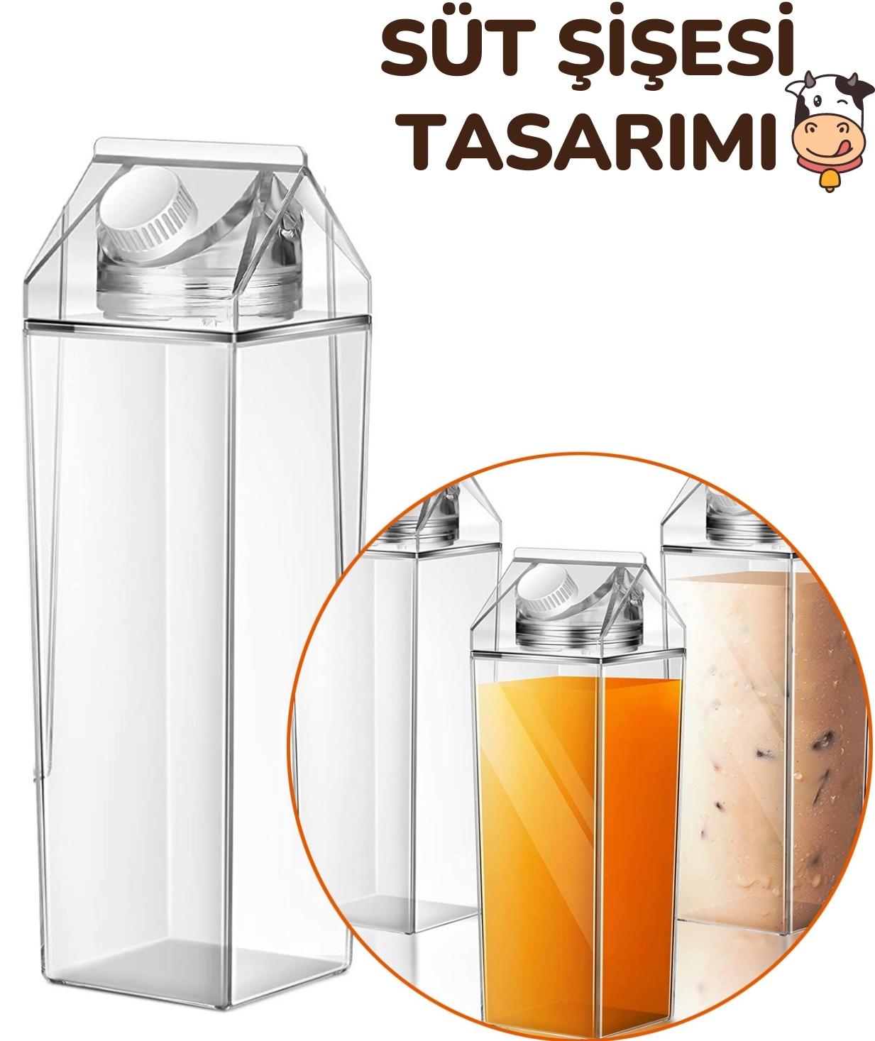 ModaCar Süt Kutusu Şeklinde İçecek Şişesi 500 ml 