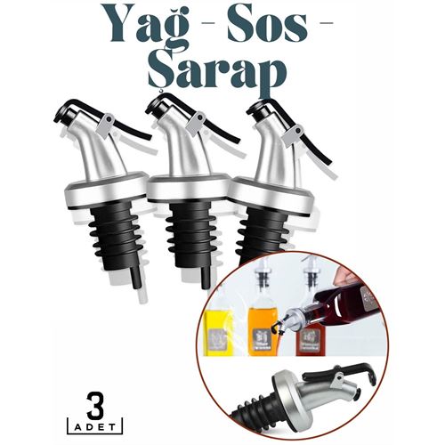 ModaCar Şişe Tıpa Dağıtıcı Akış Seti 3'lü BiancoLilla Design 