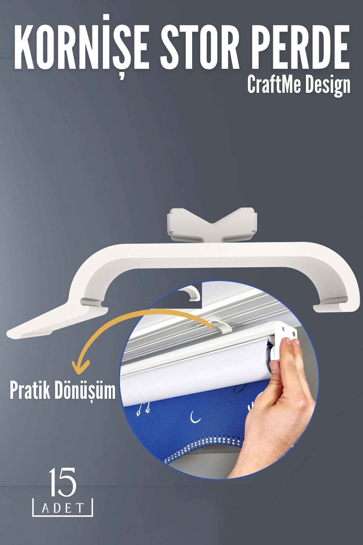 Kornişe Stor Perde Montaj Aparatı 15 ADET 
