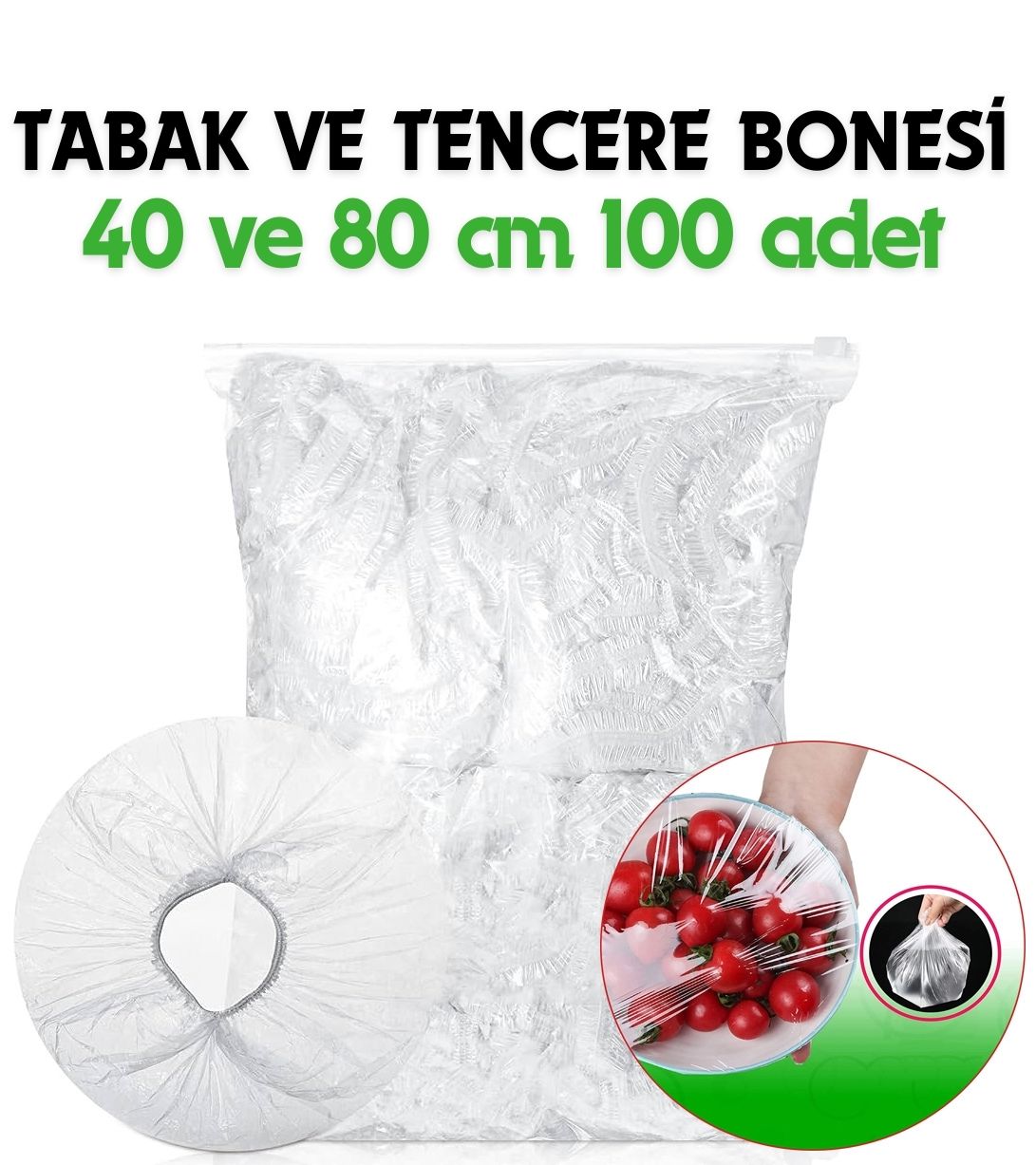 Tabak ve Tencere Bone Seti 2 Boyutlu 100 ADET 