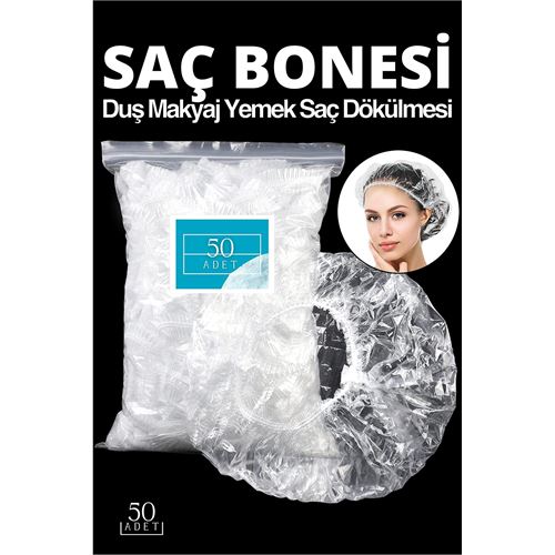 ModaCar Duş Makyaj Yemek Saç Dökülmesi Bonesi 50 Adet Noble 