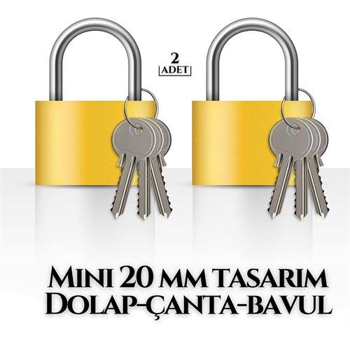 ModaCar Mini 20mm Dolap Çanta Bavul Kilidi 2 ADET 