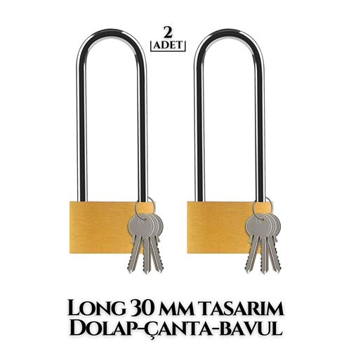 ModaCar Long 30 mm Dolap Çanta Bavul Kilidi 2 ADET 