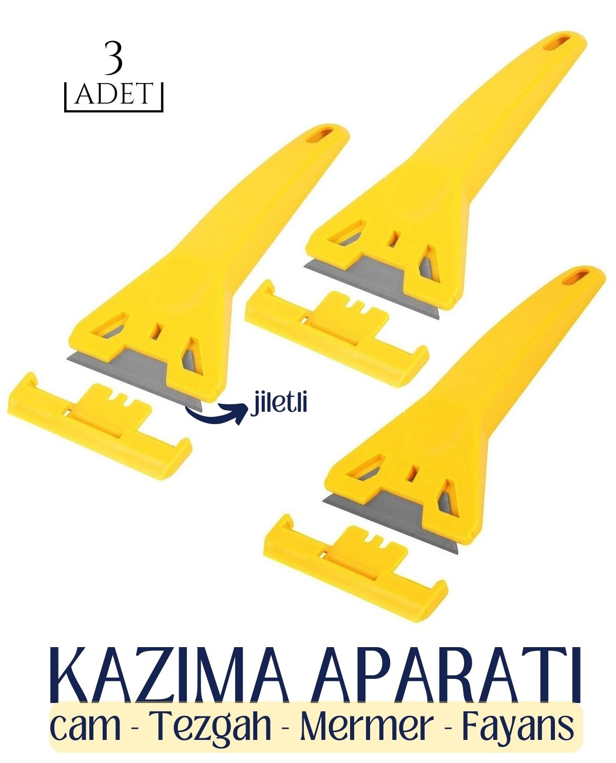 Tezgah Mermer Fayans Harç Kazıma Jileti